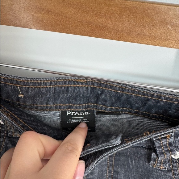 Prana Slim Fit High Rise Zip Up Dark Wash Denim Jeans - Picture 5 of 5